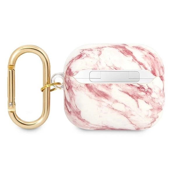 Guess GUA3HCHMAP AirPods 3 cover pink/pink Marble Strap Collection_1
