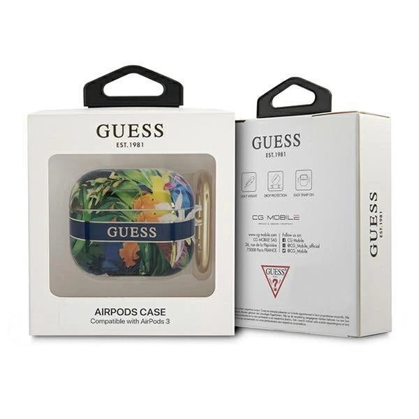 Guess GUA3HHFLB AirPods 3 cover blue/blue Flower Strap Collection_2