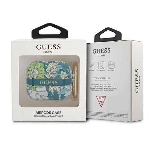 Guess GUA3HHFLN AirPods 3 cover green/green Flower Strap Collection_2