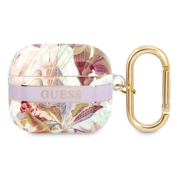 Guess GUA3HHFLU AirPods 3 cover purple/purple Flower Strap Collection_0