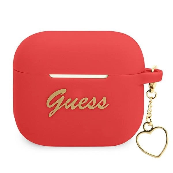 Guess GUA3LSCHSR AirPods 3 cover red/red Silicone Charm Heart Collection_0
