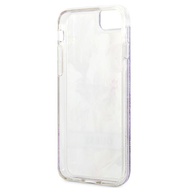 Guess Flower Liquid Glitter case for iPhone SE 2022 / SE 2020 / 7 / 8 - purple_6