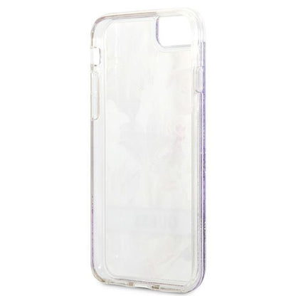 Guess Flower Liquid Glitter case for iPhone SE 2022 / SE 2020 / 7 / 8 - purple_6