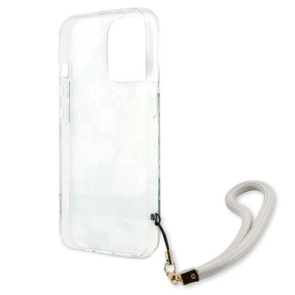 Guess GUHCP13LHFLSN iPhone 13 Pro / 13 6.1" green/green hardcase Flower Strap_6