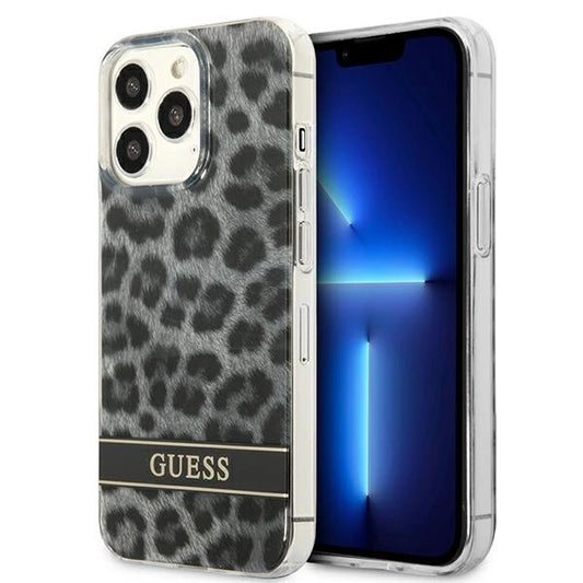 Guess GUHCP13LHSLEOK iPhone 13 Pro / 13 6.1&quot; grey/grey hardcase Leopard_0