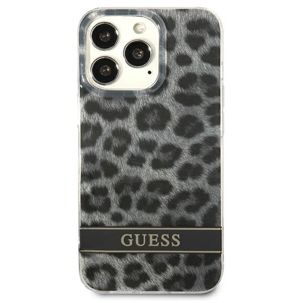 Guess GUHCP13LHSLEOK iPhone 13 Pro / 13 6.1&quot; grey/grey hardcase Leopard_2