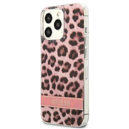Guess GUHCP13LHSLEOP iPhone 13 Pro / 13 6.1" pink/pink hardcase Leopard_1