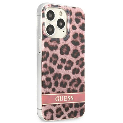 Guess GUHCP13LHSLEOP iPhone 13 Pro / 13 6.1" pink/pink hardcase Leopard_3