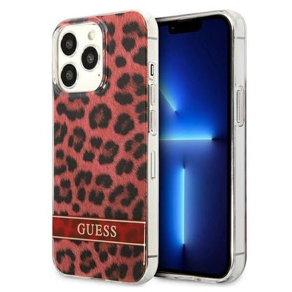 Guess GUHCP13LHSLEOR iPhone 13 Pro / 13 6.1" red/red hardcase Leopard_0