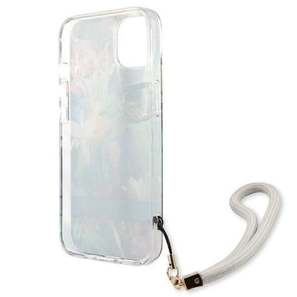 Guess GUHCP13SHFLSB iPhone 13 mini 5.4" blue/blue hardcase Flower Strap_5