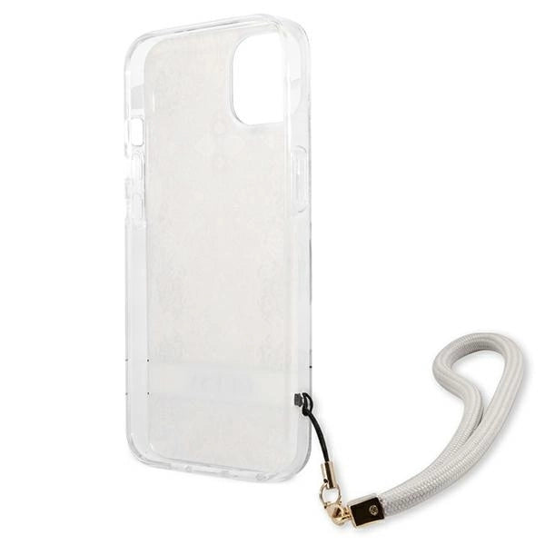 Guess GUHCP13SHFLSD iPhone 13 mini 5.4" gold/gold hardcase Flower Strap_6