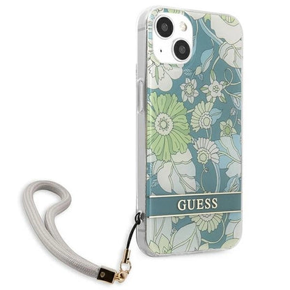 Guess GUHCP13SHFLSN iPhone 13 mini 5.4" green/green hardcase Flower Strap_3
