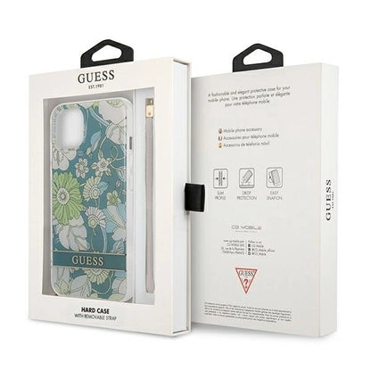 Guess GUHCP13SHFLSN iPhone 13 mini 5.4" green/green hardcase Flower Strap_7