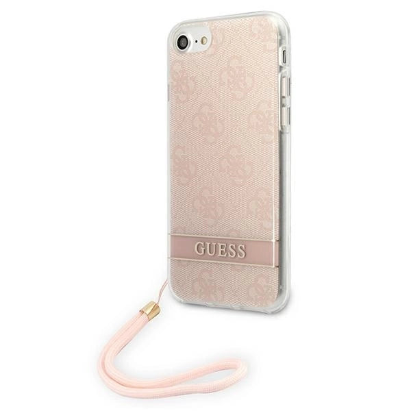 Guess GUOHCI8H4STP iPhone SE 2022 / SE 2020 / 7/ 8 pink/pink hardcase 4G Print Strap_1
