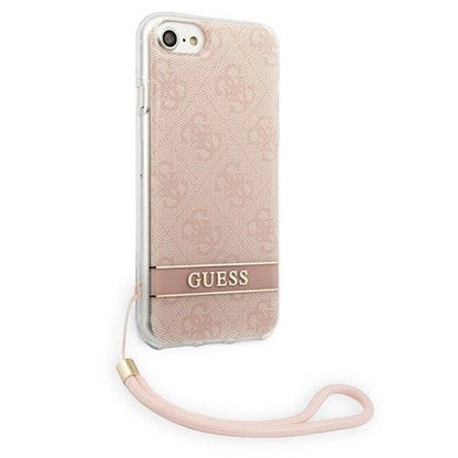 Guess GUOHCI8H4STP iPhone SE 2022 / SE 2020 / 7/ 8 pink/pink hardcase 4G Print Strap_3