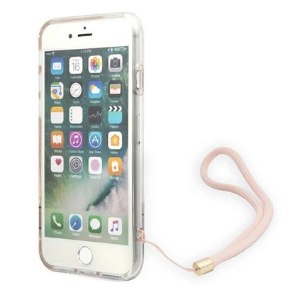 Guess GUOHCI8H4STP iPhone SE 2022 / SE 2020 / 7/ 8 pink/pink hardcase 4G Print Strap_4