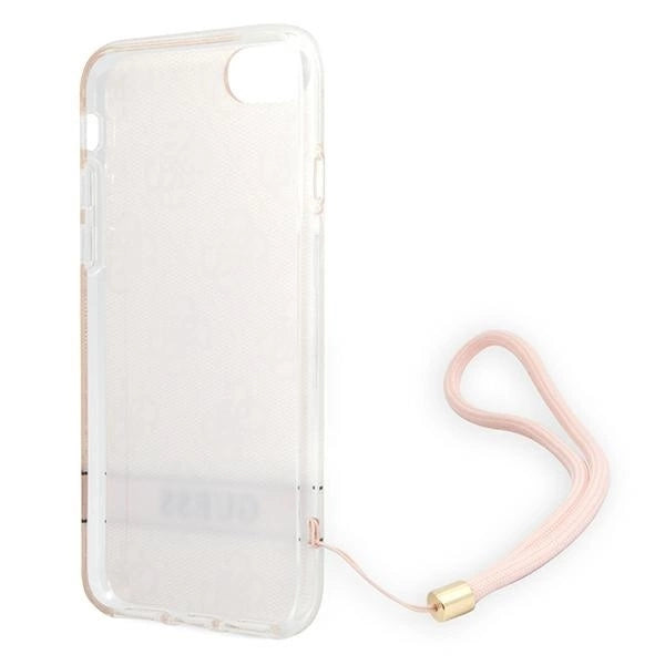 Guess GUOHCI8H4STP iPhone SE 2022 / SE 2020 / 7/ 8 pink/pink hardcase 4G Print Strap_6