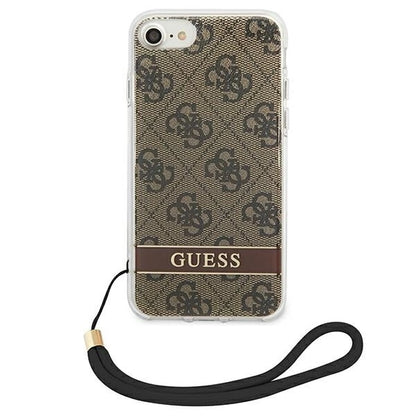 Guess GUOHCI8H4STW iPhone SE 2022 / SE 2020 / 7/ 8 brown/brown hardcase 4G Print Strap_2