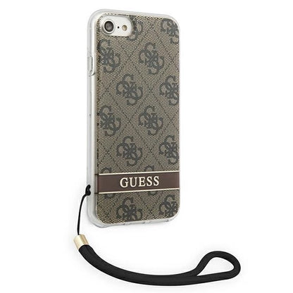 Guess GUOHCI8H4STW iPhone SE 2022 / SE 2020 / 7/ 8 brown/brown hardcase 4G Print Strap_3