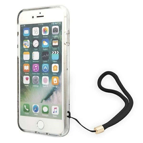 Guess GUOHCI8H4STW iPhone SE 2022 / SE 2020 / 7/ 8 brown/brown hardcase 4G Print Strap_4