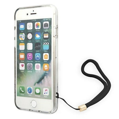 Guess GUOHCI8H4STW iPhone SE 2022 / SE 2020 / 7/ 8 brown/brown hardcase 4G Print Strap_4