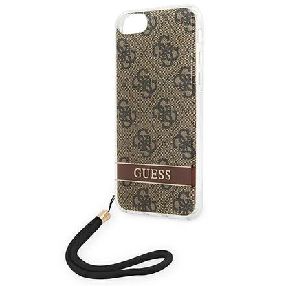 Guess GUOHCI8H4STW iPhone SE 2022 / SE 2020 / 7/ 8 brown/brown hardcase 4G Print Strap_5