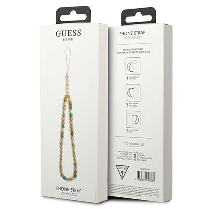 Guess pendant GUSTFLWP Phone Strap pink/pink Heishi Beads_2