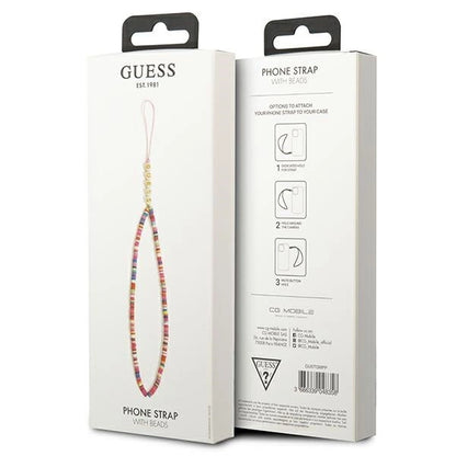 Guess pendant GUSTGMPP Phone Strap multicolor pink/multicolor pink Heishi Beads_2