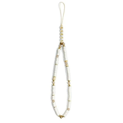 Guess pendant GUSTPEAW Phone Strap white/white Heishi Beads_1