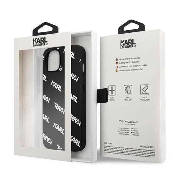 Karl Lagerfeld KLHCP13SPULMBK3 iPhone 13 mini 5,4" hardcase czarny/black Allover_7