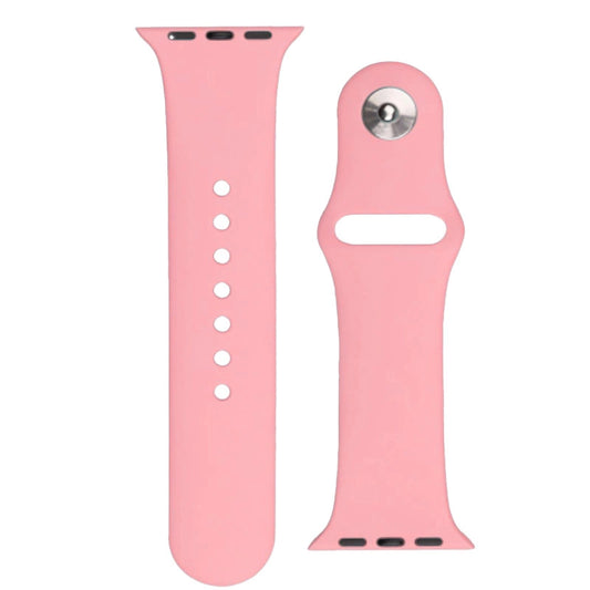 Silicone Strap APS Silicone Band for Watch 9 / 8 / 7 / 6 / 5 / 4 / 3 / 2 / SE (41 / 40 / 38mm) Strap Watch Bracelet Pink_0