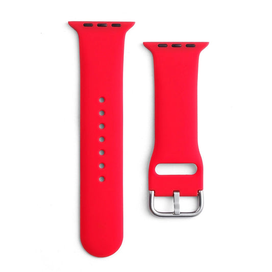 Silicone Strap APS Silicone Band for Watch 9 / 8 / 7 / 6 / 5 / 4 / 3 / 2 / SE (41 / 40 / 38mm) Strap Watch Bracelet Red_0