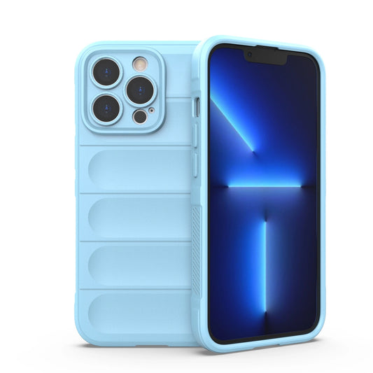 Magic Shield Case for iPhone 13 Pro flexible armored cover light blue_0