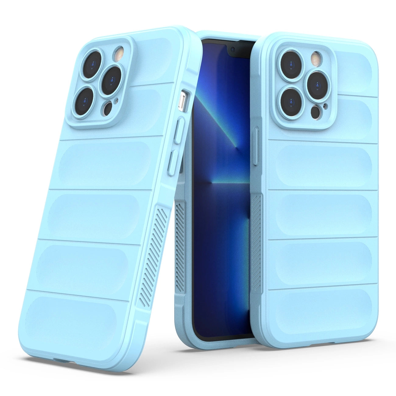 Magic Shield Case for iPhone 13 Pro flexible armored cover light blue_6
