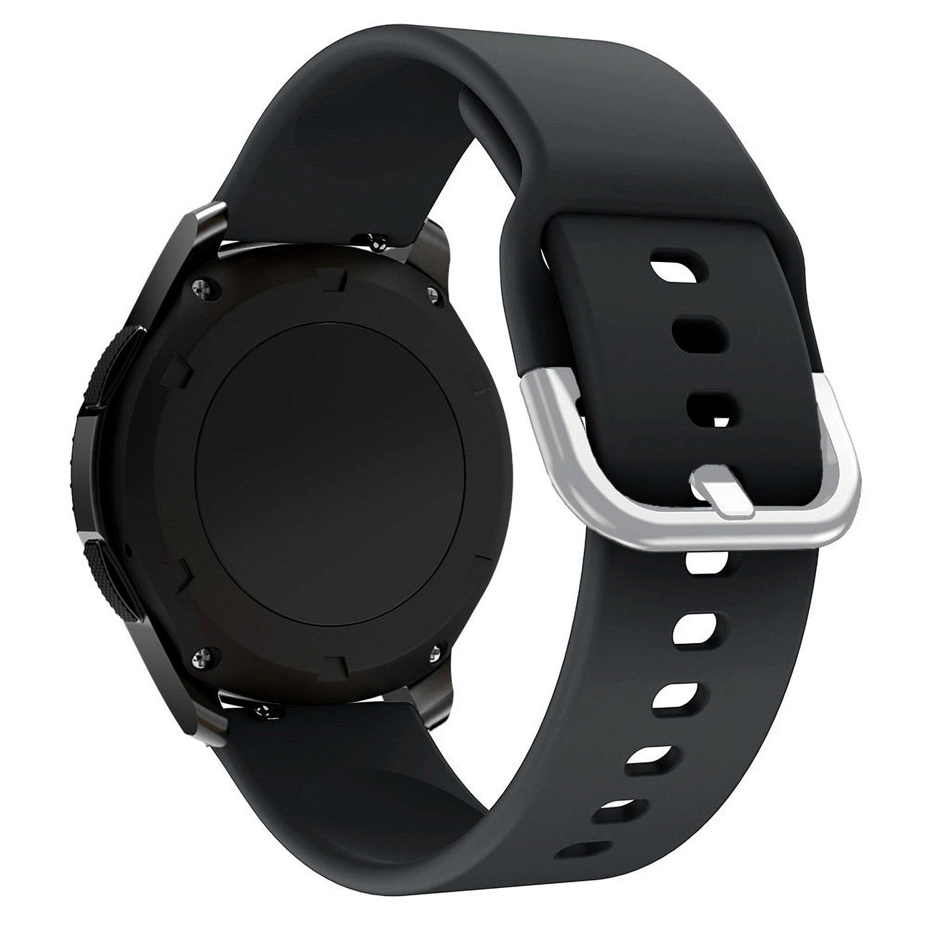 Silicone Strap TYS band for Samsung Galaxy Watch 45 / 46 / 47 mm - black_0