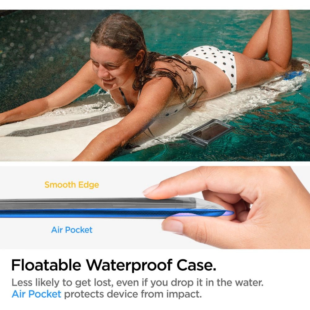 Spigen Aqua Shield A610 Case Waterproof Floating on Water - Black 2 pcs._8