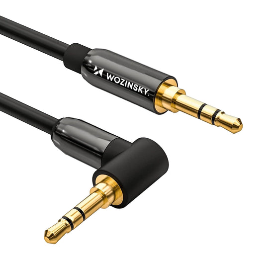 Wozinsky AUX cable angled (male-male) mini jack cable 1.5 m black_0