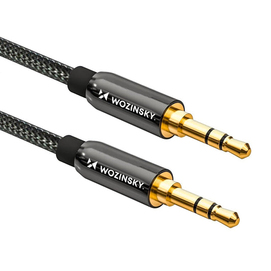 Wozinsky universal mini jack cable 2x AUX cable 2 m black_0