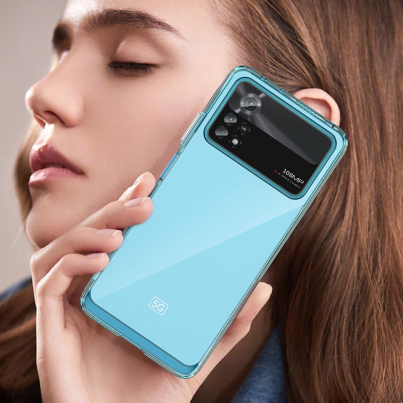 Outer Space Case for Xiaomi Poco X4 Pro 5G cover with a flexible frame blue_11