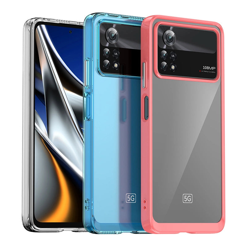 Outer Space Case for Xiaomi Poco X4 Pro 5G cover with a flexible frame blue_3