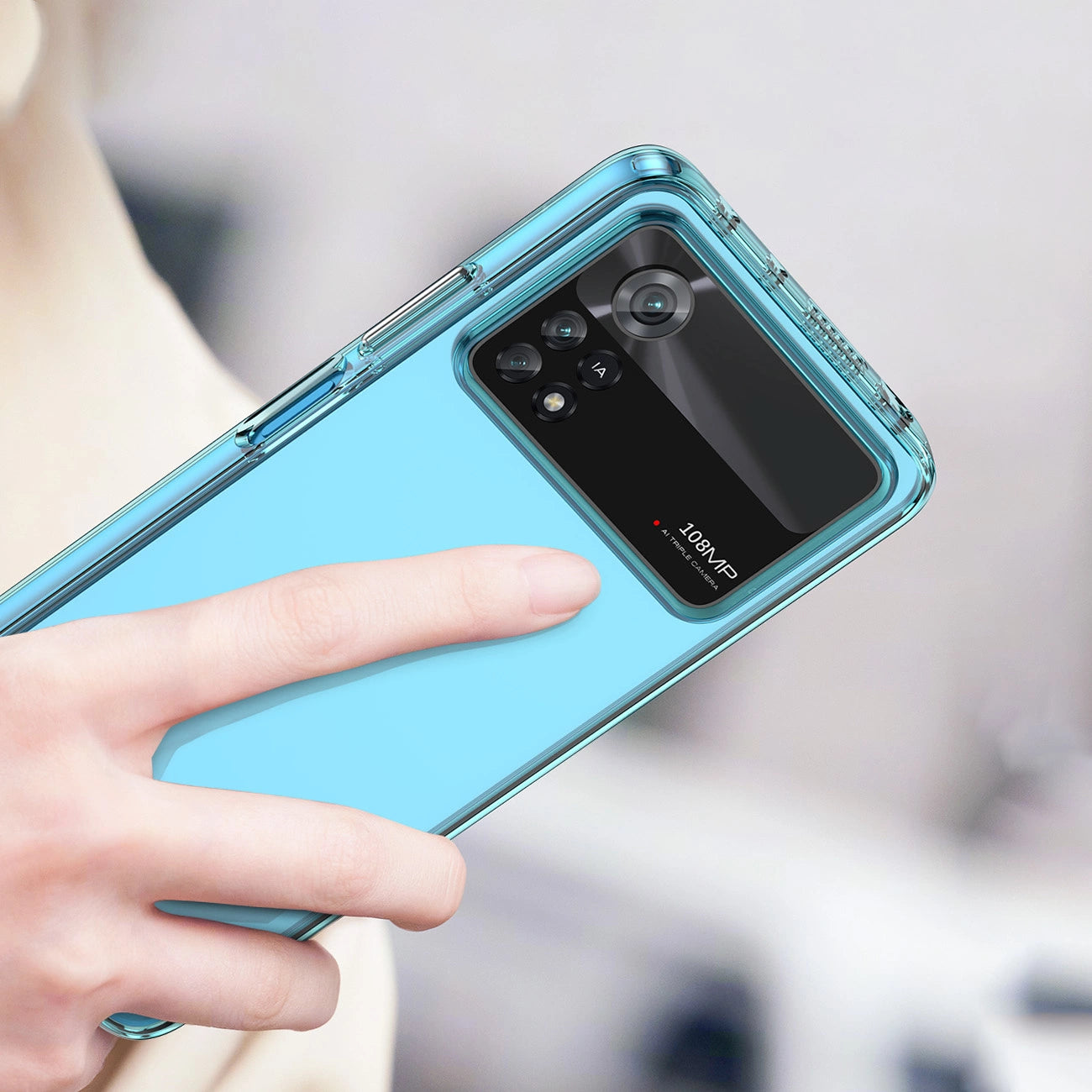 Outer Space Case for Xiaomi Poco X4 Pro 5G cover with a flexible frame blue_8