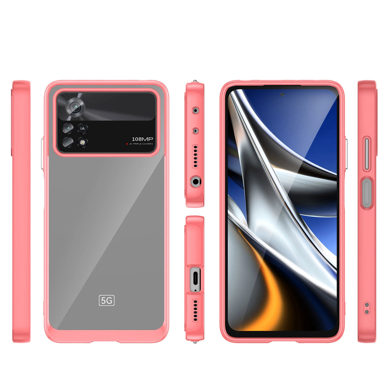 Outer Space Case Xiaomi Poco X4 Pro 5G cover with a flexible frame red_1