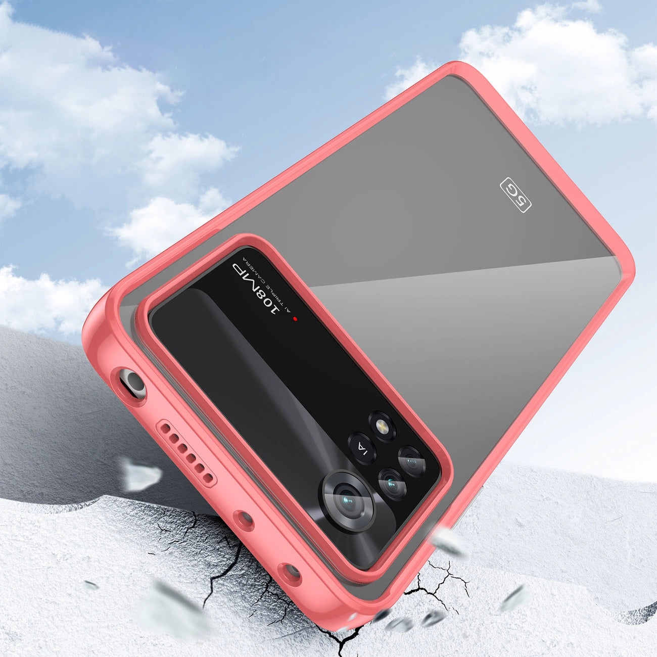Outer Space Case Xiaomi Poco X4 Pro 5G cover with a flexible frame red_2