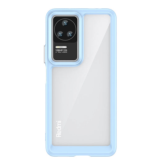 Outer Space Case for Xiaomi Poco F4 5G cover with a flexible frame blue_0