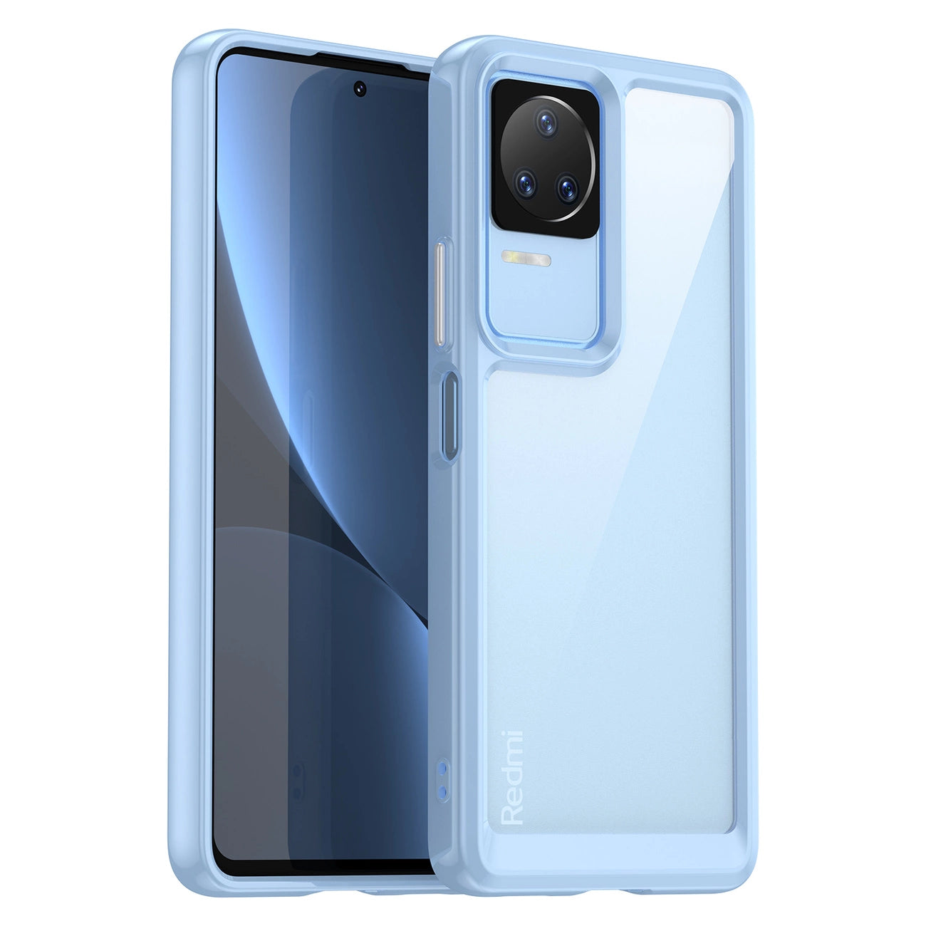 Outer Space Case for Xiaomi Poco F4 5G cover with a flexible frame blue_10