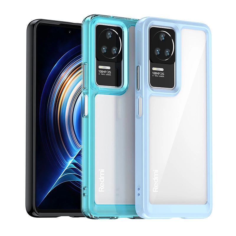 Outer Space Case for Xiaomi Poco F4 5G cover with a flexible frame blue_3