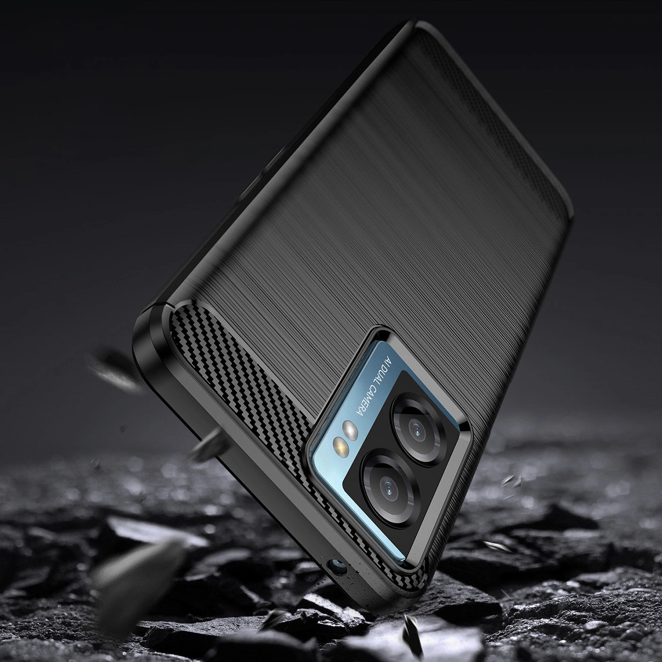 Carbon Case for Xiaomi Poco F4 5G flexible silicone carbon cover black_9