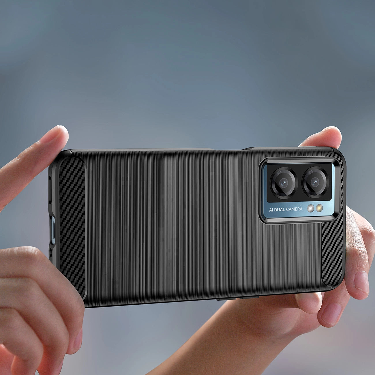 Carbon Case for Xiaomi Poco F4 5G flexible silicone carbon cover black_11