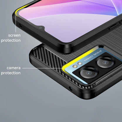 Carbon Case for Xiaomi Poco F4 5G flexible silicone carbon cover black_12