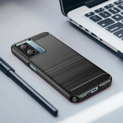 Carbon Case for Xiaomi Poco F4 5G flexible silicone carbon cover black_13